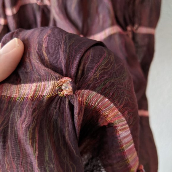 Burgundy Scarf with pearl detail - Picture 3 of 3